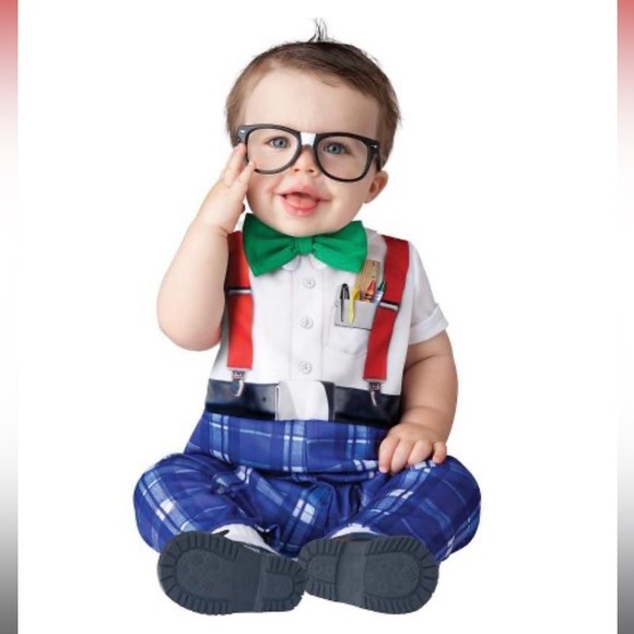 PARTY CITY Baby Boy Infant ‘Nursery Nerd’ Costume NWT | Size 6-12 Months - Picture 1 of 6